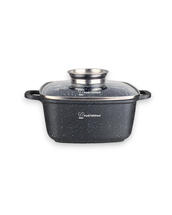 Square Pot Black (24cm) - MP2103