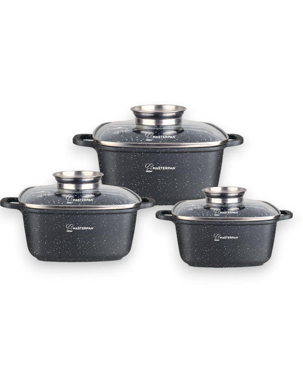 6-Piece Square Set Black - MP2149