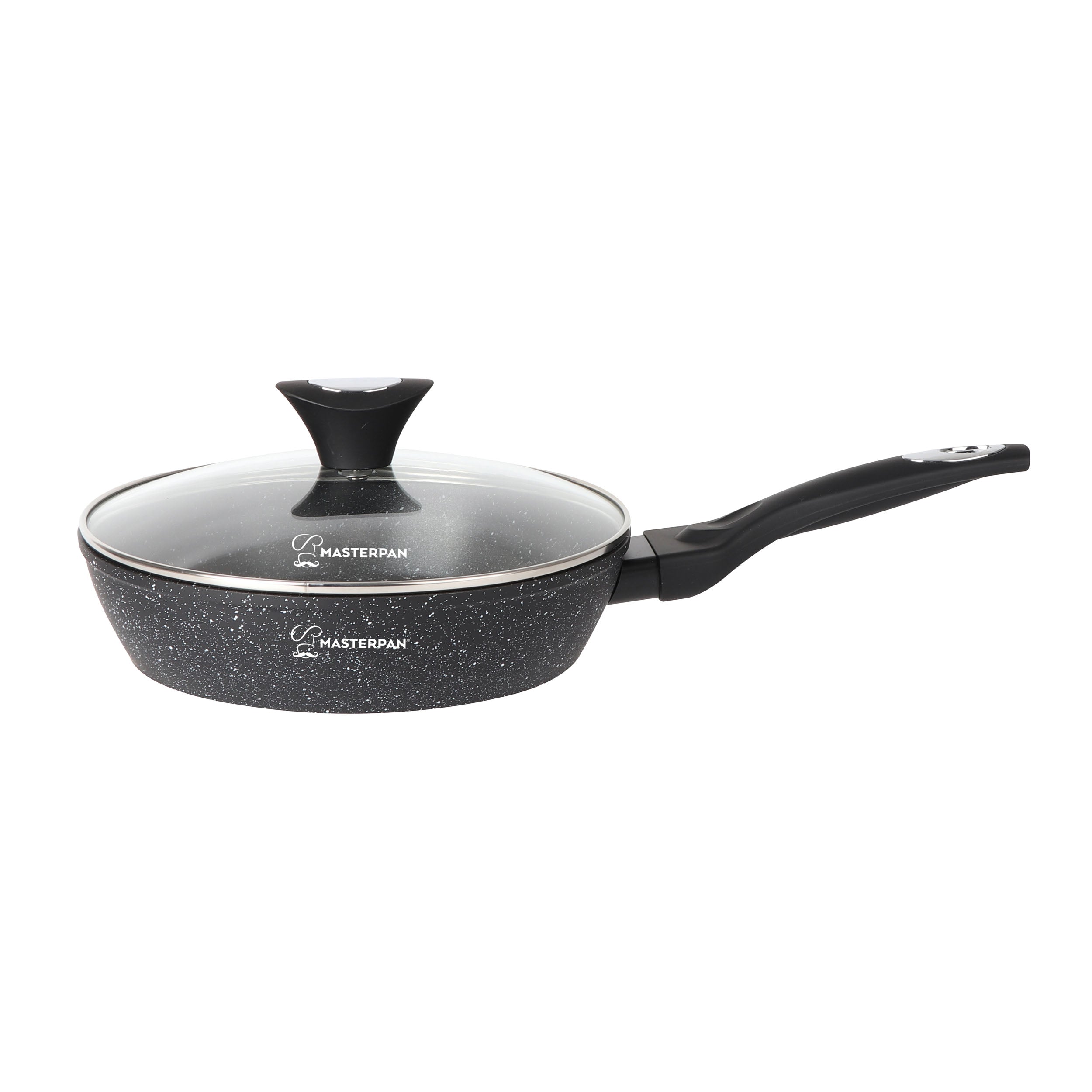 Fry Pan & Skillet, Aluminum Nonstick Marble Coating with Glass Lid (22 ...
