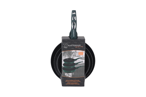 3-Piece Fry Pan Set Green - MP2381