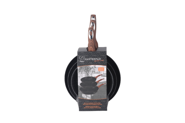 3-Piece Fry Pan Set Black - MP2382