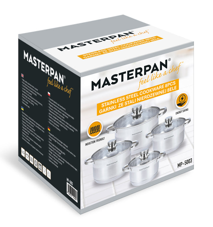 Masterpan Stainless Steel Cookware Set 8pcs - MP-5003 – MASTERPAN - EU