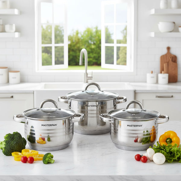 Edelstahl Kochgeschirr-Set 12-teilig - MP-5111