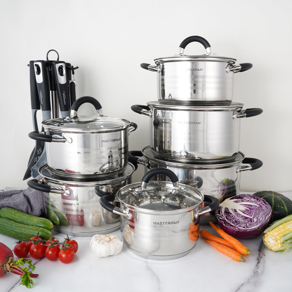 Stainless Steel Cookware Set 12pcs - MP-5118 – MASTERPAN - EU