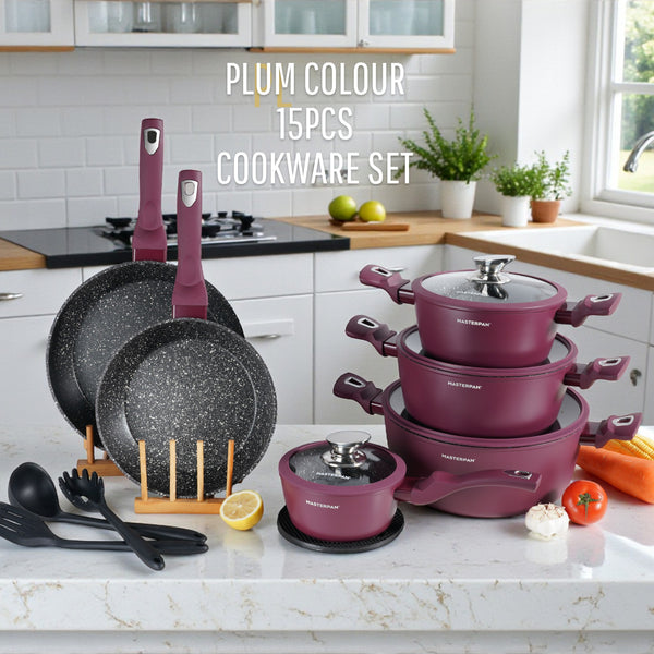 15-Piece Forged Aluminium Cookware Set - MP-7005