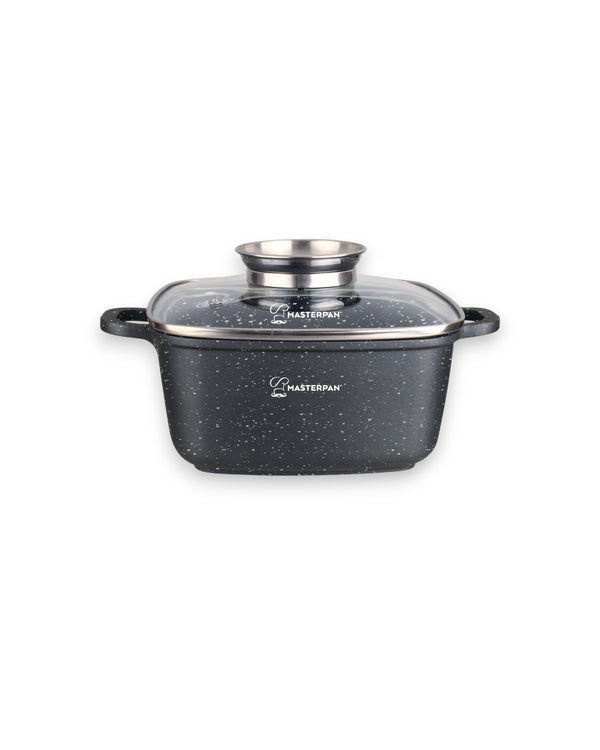 Square Pot Black (20cm) - MP2101