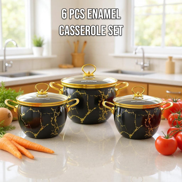 6-Piece Enamel Casserole Set - MP-2639